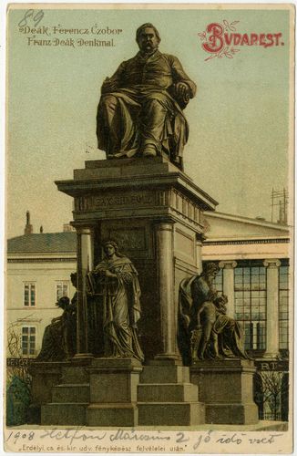 Deák Ferencz-czobor [!] [Fénykép] = Franz Deák-Denkmal / Erdélyi cs. és kir. fényképész felv. után
