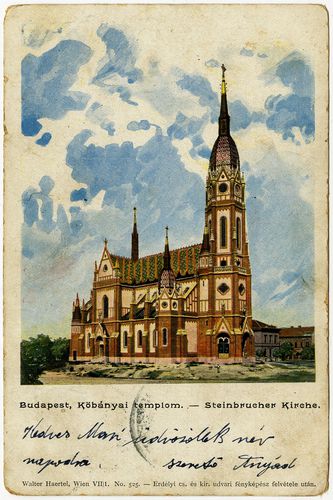 Budapest, kőbányai templom [Fénykép] = Steinbrucher Kirche / Erdélyi cs. és kir. fényképész felvétel...
