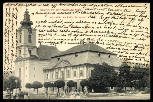 Breznóbánya Városház és katolikus templom