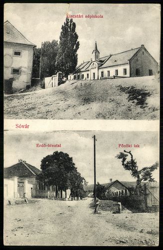 Sóvár; Kincstári népiskola. Erdő-hivatal. Főnöki lak