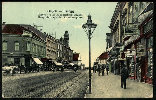 Eszék Glavni trg sa zupanijskom ulicom