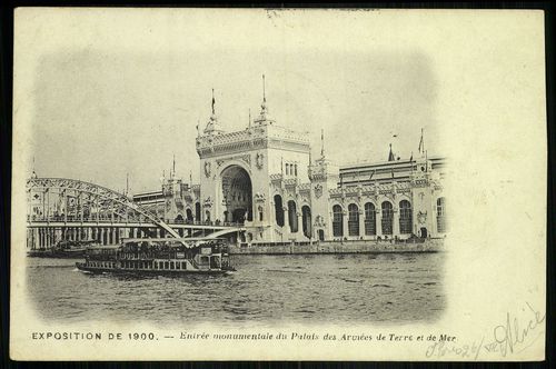 Exposition De 1900. Enírée monumentale du Palaix des Armées de Terre et de Mer