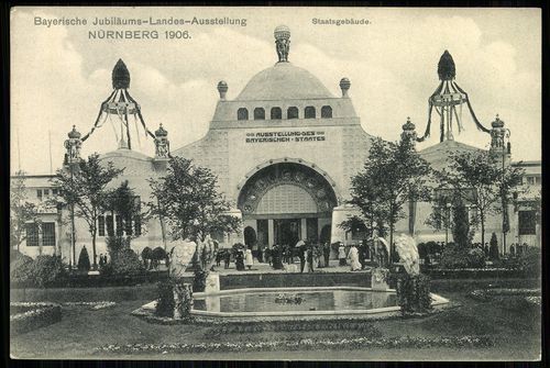 Bayerische Jubiläums-Landes-Ausstellung Nürnberg 1906. Ausstellung des Kgl. Staatsminist. für Verkeh...
