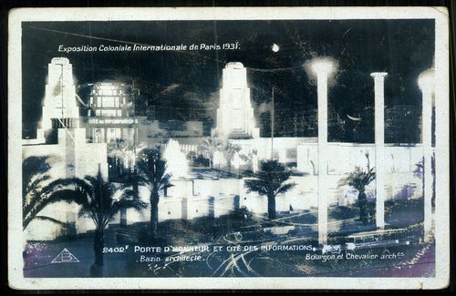 Exposition Coloniale Internationale de Paris 1931. Porte D'Honneur et Cité des Informations