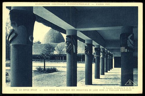 Exposition Coloniale Internationale - Paris 1931. Le Congo Belge - Vue Prise du Portique des Industr...