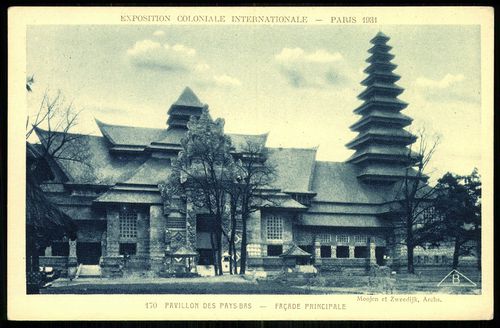 Exposition Coloniale Internationale - Paris 1931. Pavillon des Pays-Bas - Facade Principale