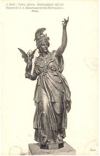 J. Benk: Pallas Athene. Kolossalfigur auf der Kuppel des k. k. Kunsthistorischen Hofmuseums, Wien