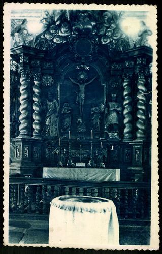 Kesmark. Altar der ev. Holzkirche