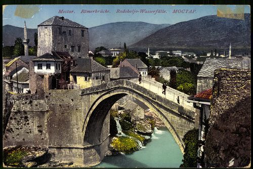 Mostar. Römerbrücke; Wasserfälle