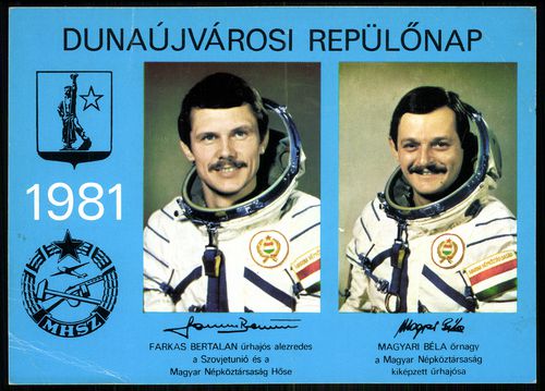 Dunaújvárosi Repülőnap 1981.; Farkas Bertalan űrhajós alezredes a Szovjetunió és a Magyar Népköztárs...
