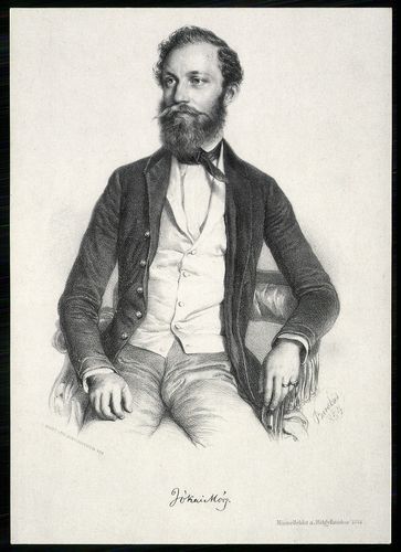 Jókai Mór; Barabás Miklós litografiája 1854.