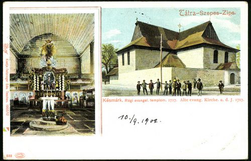Késmárk Régi evangélikus templom, 1717.