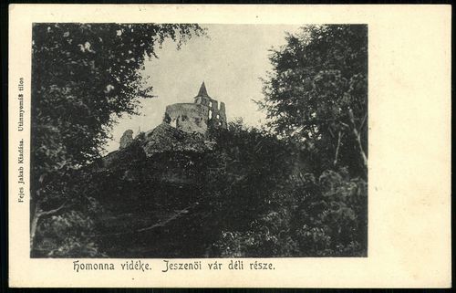 Homonna Jeszenői vár déli része