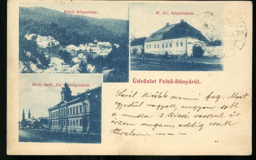 Felsőbánya; Keleti bányatelep; Magyar királyi bányaiskola; Római katolikus fiú- és leányiskola