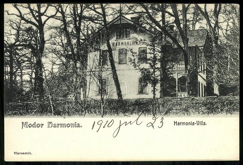 Modor Harmonia. Harmonia-Villa.; Vízvezeték.