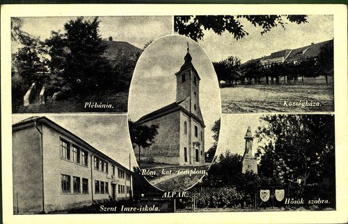 Alpár; Plébánia; Községháza; Szent Imre-iskola; Hősök szobra