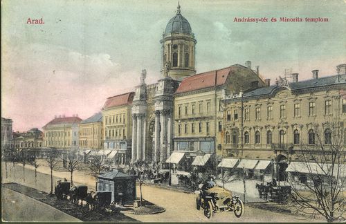 Arad; Andrássy-tér és Minorita templom