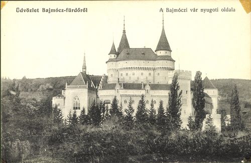 Üdvözlet Bajmócz-fürdőről; A Bajmóczi vár nyugati oldala