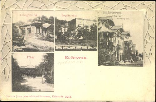 Előpatak; Lobogó-fürdő; Bogdán-villa; Fősétány, Gidófalvy villa; Főkút