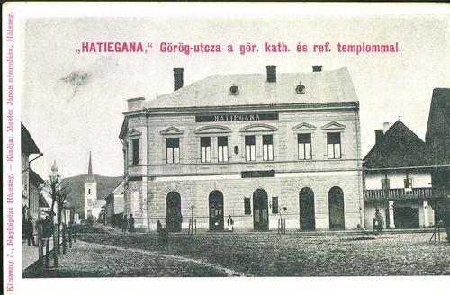 "Hatiegana", Görög utca a gör. kat. és ref. templommal