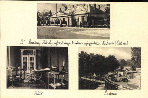 Dr. Murányi Károly egészségügyi gyógyintézete Kalocsány (Pest m.); Műtő; Parkrész