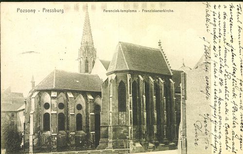 Pozsony. Ferenciek temploma