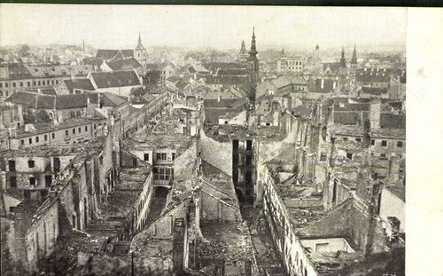 Pozsony nach dem Brande am 17. Mai 1913.