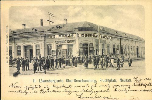 H. Löwenberg'sche Glas-Grosshandlung, Fruchtplatz, Neusatz