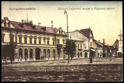 Gyergyószentmiklós Kossuth Lajos téri részlet a Fogarassy utcával