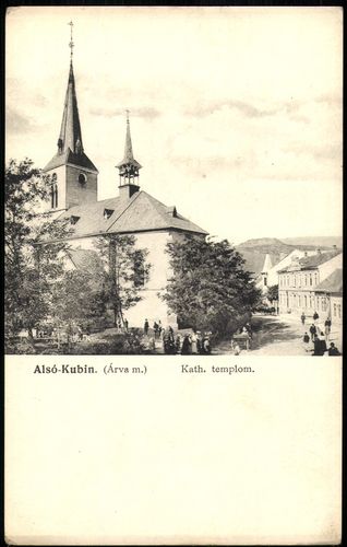 Alsó-Kubin (Árva m.); Kat. templom