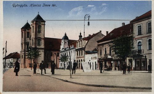 Gyöngyös; Hanisz Imre tér; Hungária Nagyszálló; Magyar Nemzeti Bank palotája; Jókai Mór utca; Kossut...