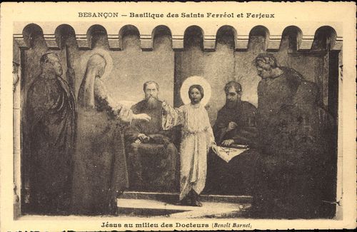 Besancon - Basilique des Saints Ferréol et Ferjeux - Jésus au milieu des Docteurs