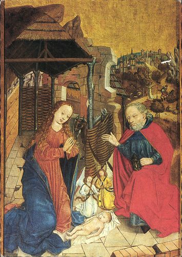Jézus születése a kassai Szent Erzsébet templom szárnyas oltáráról, 1474-1477