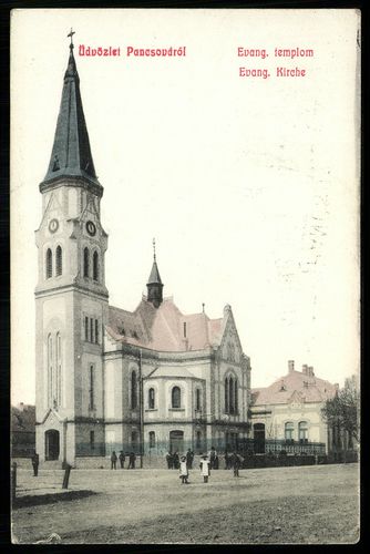 Üdvözlet Pancsováról; Evang. templom; Evang. Kirche