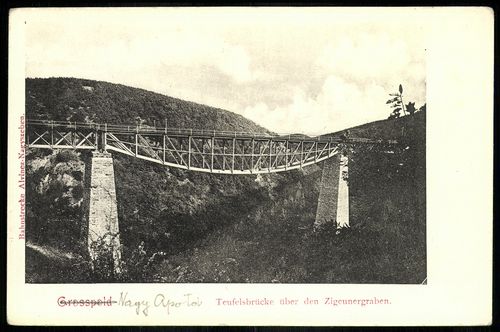 Nagyapold; Teufelsbrücke über den Zigeunergraben