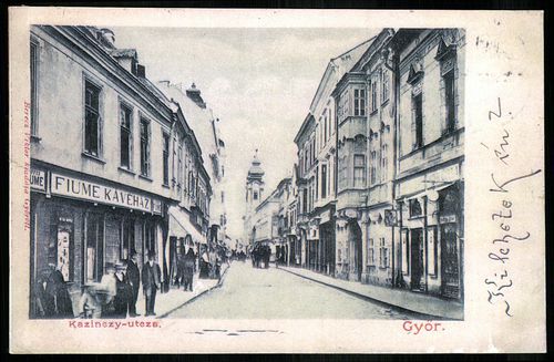 Győr. Kazinczy utca, Fiume kávéház