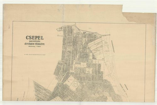 Csepel nagyközség átnézeti térképe [Budapest térképeinek katalógusa 4062]