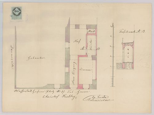 új földszintes toldalék, egy szoba és egy konyha kialakítása [HU BFL - XV.17.a.302 - 377]