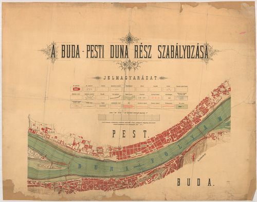 A Buda-Pesti Duna rész szabályozása (térkép) [HU BFL XV.17.i.1 - PM135]