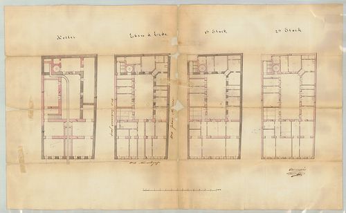 háromemeletes lakóház; egyemeletes lakóházra második emelet ... [HU BFL - XV.17.b.312 - 274/1870]