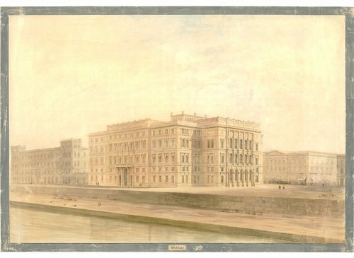 Magyar Tudományos Akadémia palotája. Távlati kép a Lánchíd f... [HU BFL - XV.17.f.331.b - 32/1]