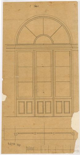 Lánchíd Rt. székháza. Háromszárnyú nagy íves üvegezett ajtó ... [HU BFL - XV.17.f.331.b - 101/43]