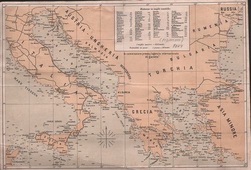 [A Tirrén-Adriai és az Égei tenger mélységmérési térképe.] [B I b 50]