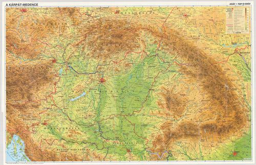 kárpát medence országai térkép A Karpat Medence Domborzati Terkep B Ii A 139 Terkepek Hungaricana kárpát medence országai térkép