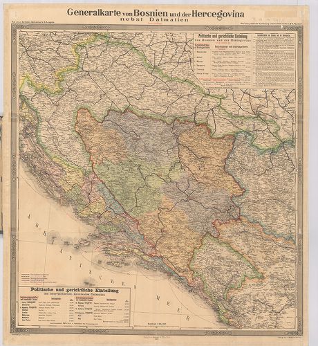 Generalkarte von Bosnien und Hercegovina nebst Dalmatien. [B III a 24/1]