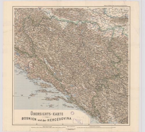 Übersichts-Karte von Bosnien und der Hercegovina. [B III a 221/4]