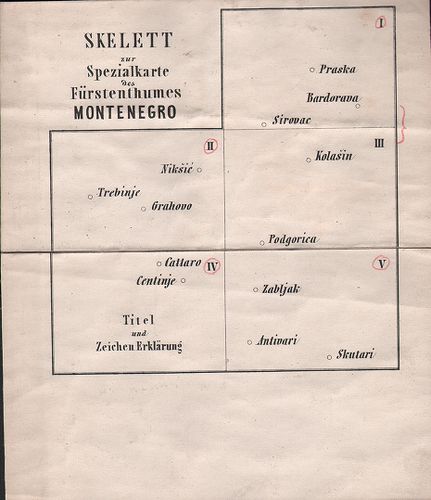 Special Karte des Fürstenthumes Montenegro (Crnagora) mit an... [B III a 252]