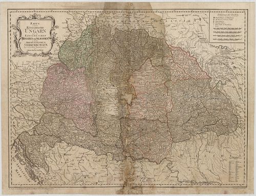 Karte von dem Königreiche Ungarn mit den Königreichen Kroati... [B IX a 480]