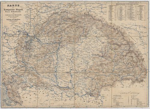 Karte des Königreichs Ungarn, seiner Nebenländer, und Sieben... [B IX a 519/a]