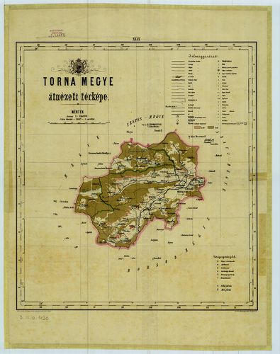 Torna megye átnézeti térképe. [B IX a 1420]